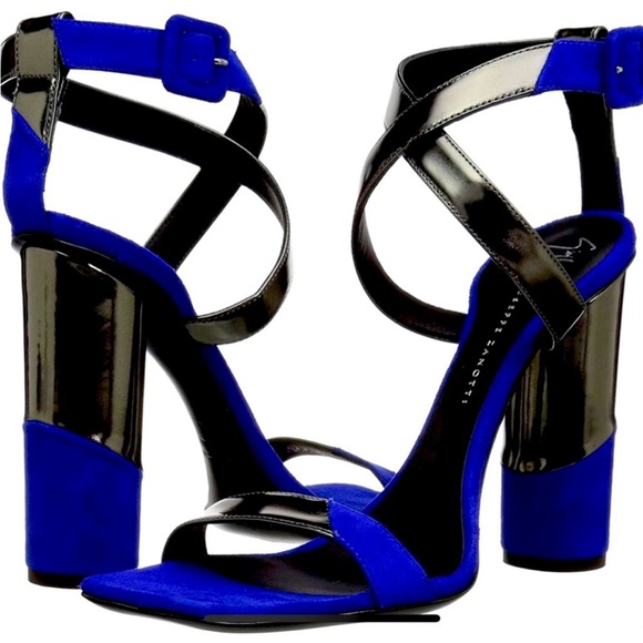 Giuseppe Zanotti Shoes - Giuseppe Zanotti Blue and Black Heels with Sleek Silhouette ***NIB****
